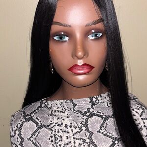 Sleek Black Women's Lace Part 1B Wig